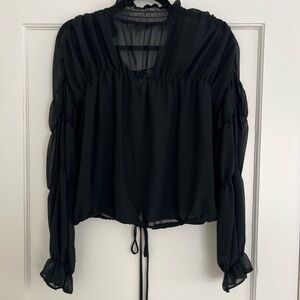 Long Sleeve Black Party / Dinner Shirt / Blouse